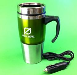 The Steamer Beverage Heater plugs into your cigarette lighter.